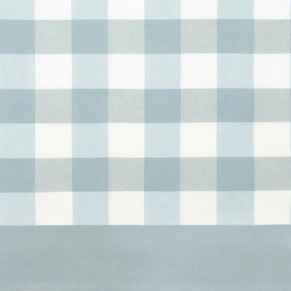Achim Home Furnishing Hunter Ice Blue Plaid Modern Window Curtain Panels : 57